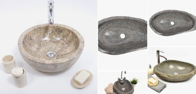 umywalki z kamienia InduStone - zdjęcia produktowe